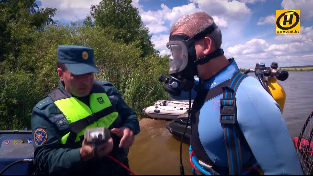 Видеосюжет телеканала ОНТ о работе водолазно-спасательной службы МЧС